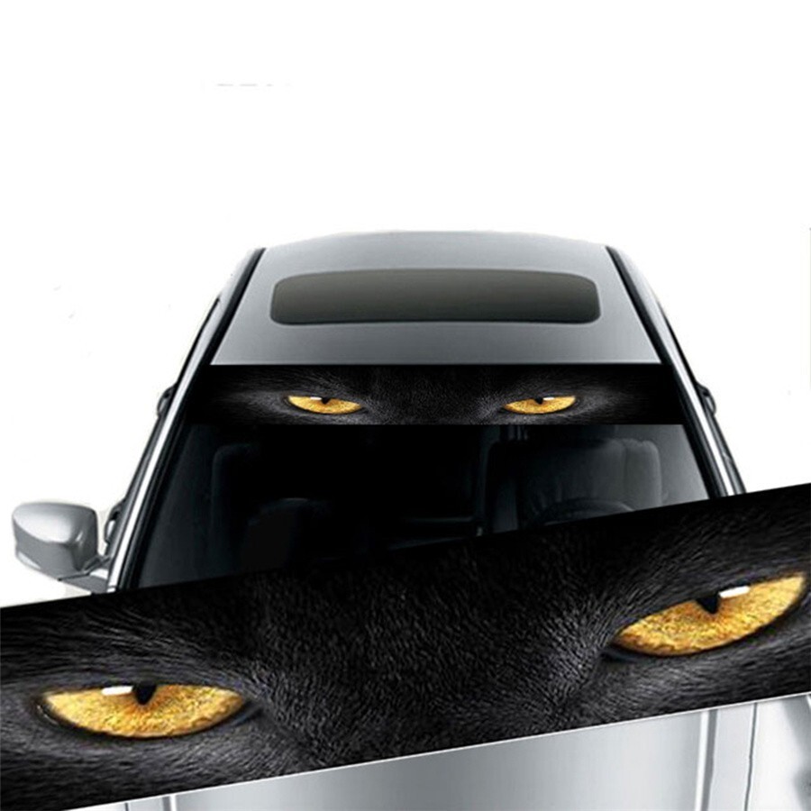 Car Eye Leopard Sticker Decal Graphics Sunshade Decor For Front Rear Windshield