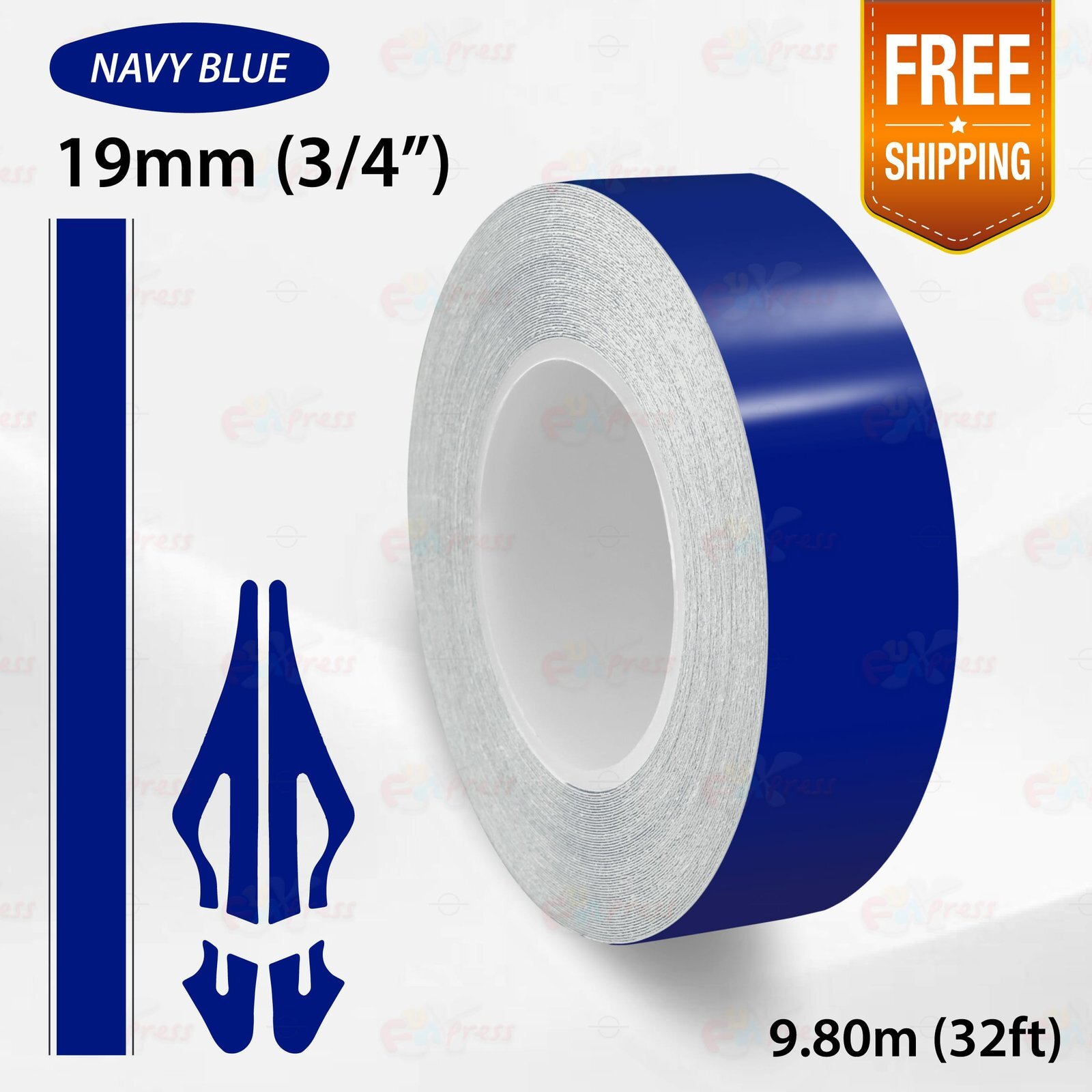 DARK BLUE 3/4″ 19mm PIN STRIPE Car SUV Model Streamline TAPE Decal Vinyl Sticker