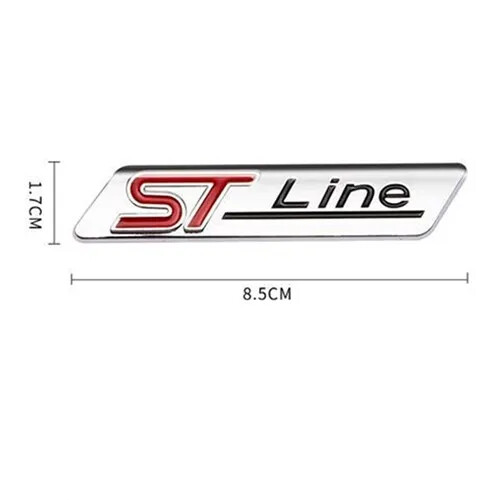 3D Metal ST Line Rear Trunk Badge Emblem Sider Fender Sticker for Ford Stline
