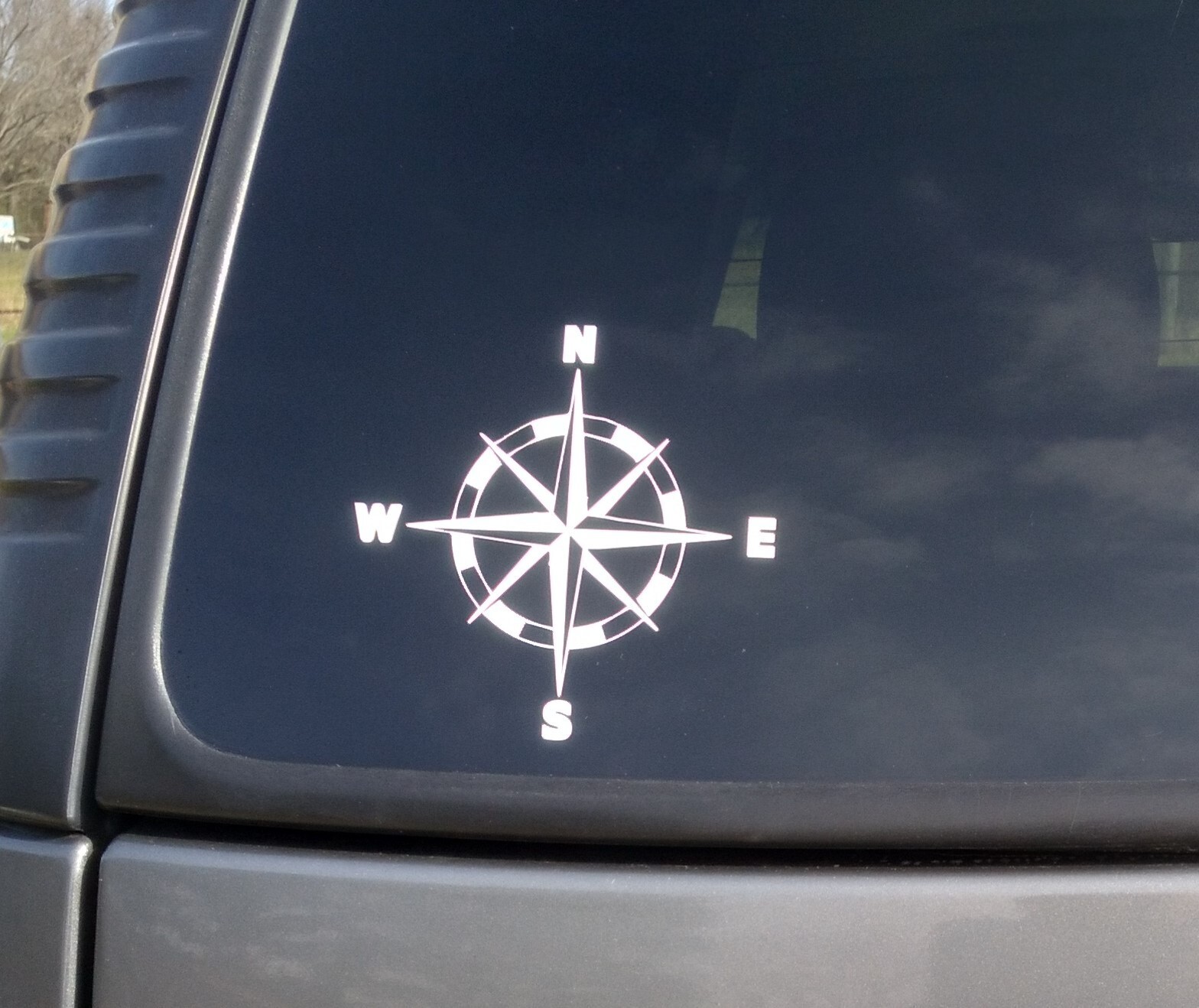 TRIBAL COMPASS ROSE NAUTICAL STAR CAR WINDOW VINYL DECAL America 5X5 Tribe USA