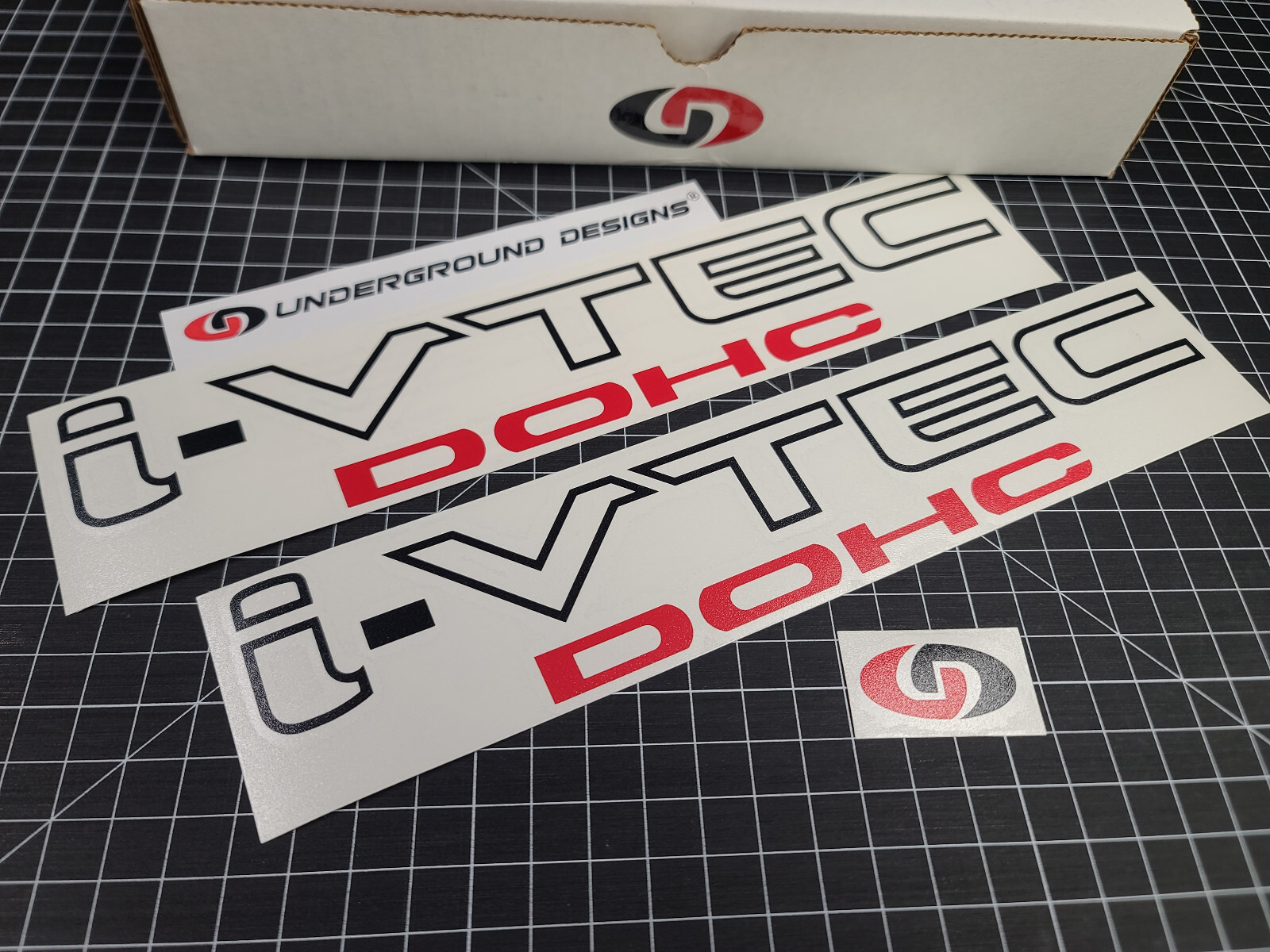 I-VTEC Dohc Decals (2pk) 2-Tone Door Rocker Panel Racing Stickers For Civic Si R