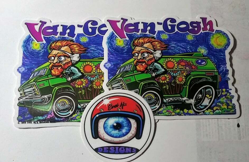 “VAN-GOGH” Psychedelia 4’X4′ Die Cut HD Vinyl Decal/Sticker by Evel AL