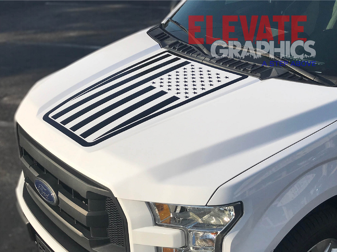 15-20 For Ford F-150 Center Hood Stripes 3M Graphics Vinyl Stickers Truck Decals