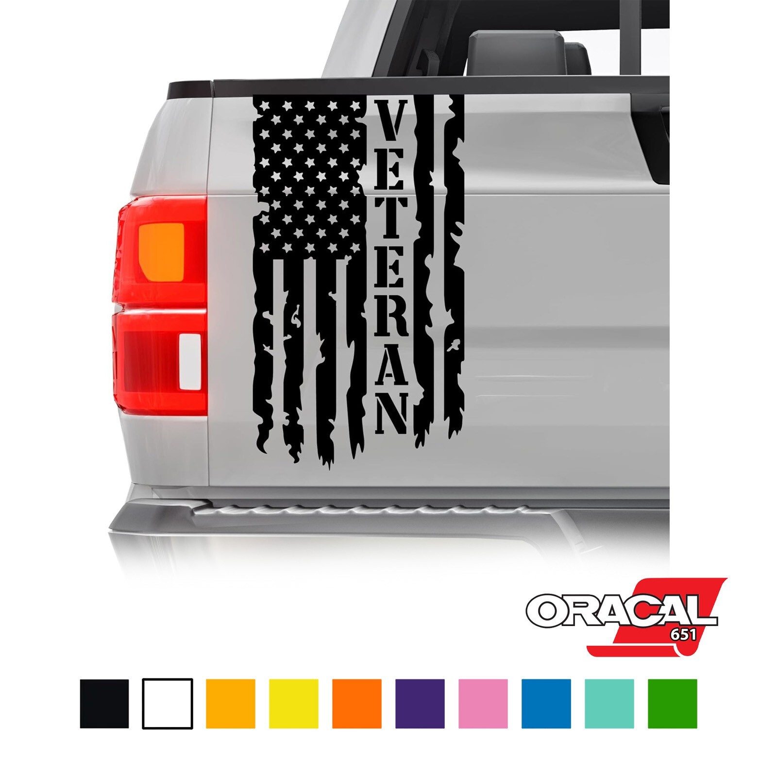 Distressed American Flag 17″ x 9″ Peel & Stick Vinyl Decal Sticker Car Vinyl