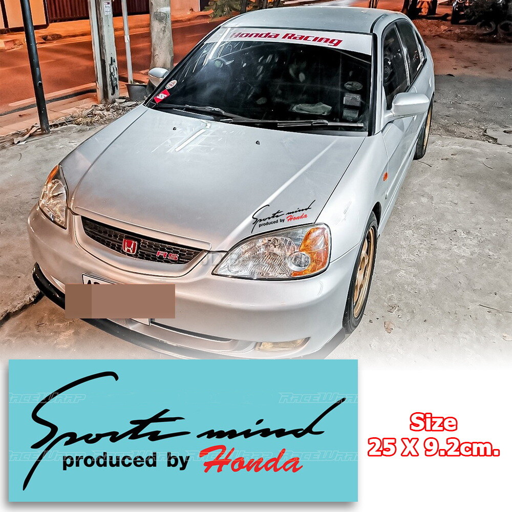 Sticker sportmind by honda All Models Diecut Vinyl JDM Style Japan Corner bonnet