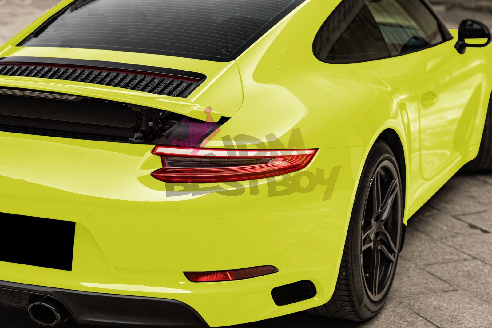 High Gloss Acid Lime Car Vinyl Wrap Sticker Decal Sheet Film DIY Air Release