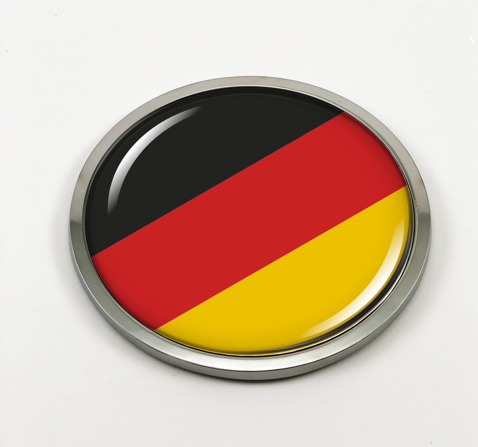 Germany Flag 3D Domed Emblem Badge Car Sticker Chrome ROUND Bezel
