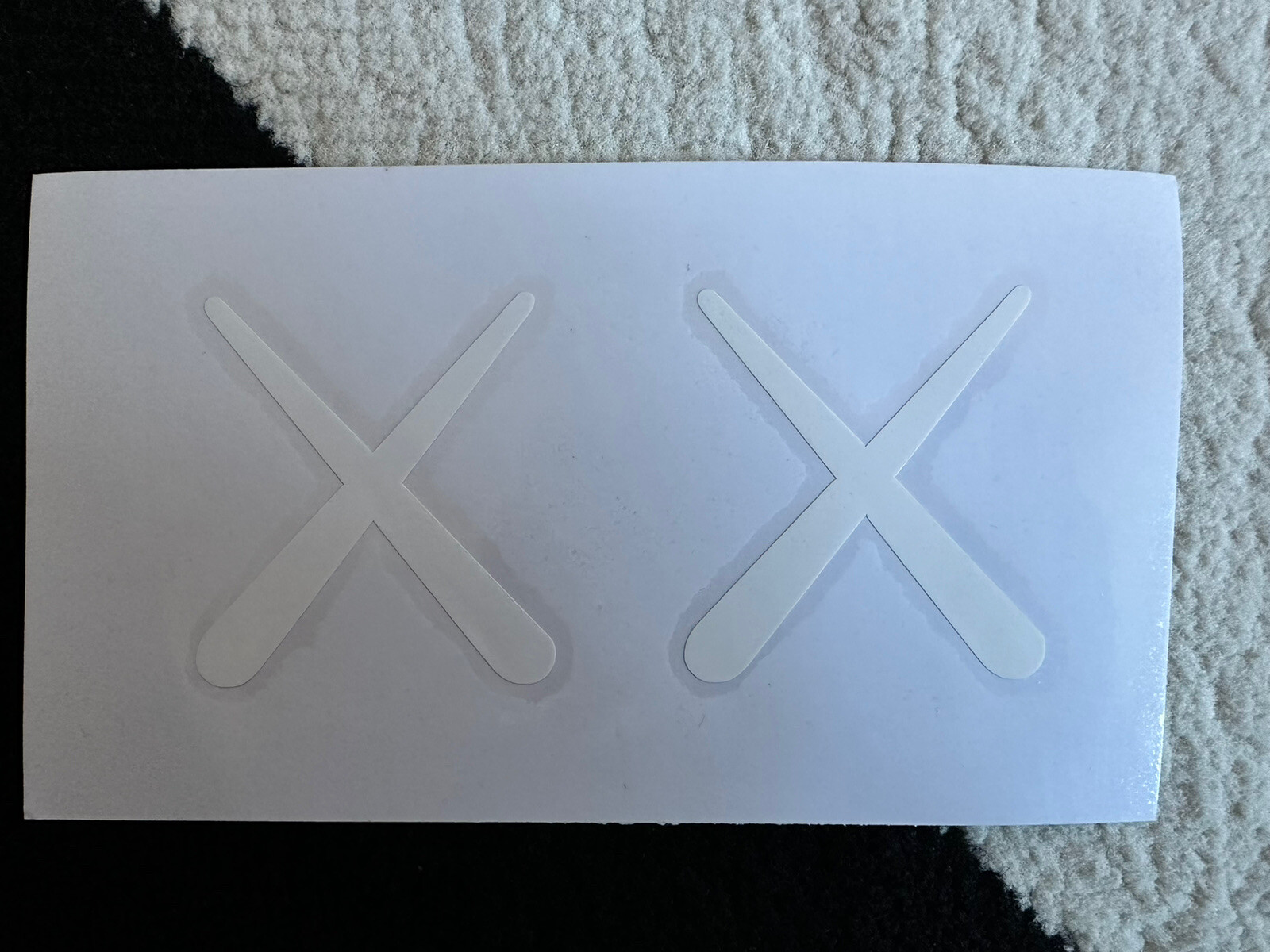KAWS Figure Box Logo Laptop Car Window White Decal Vinyl Sticker 6×3 Inches
