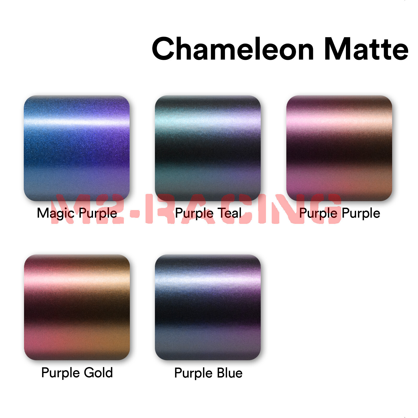 【Chameleon】 Purple Teal Matte Color Change Sticker Decal Car Vinyl Wrap Sheet