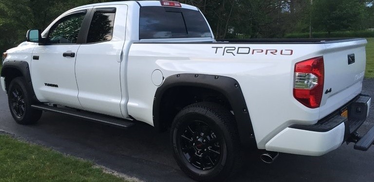 ABS Letters Inserts Decals Fit TRD Pro Toyota Tundra 2014-2019 Black/Red -2 sets
