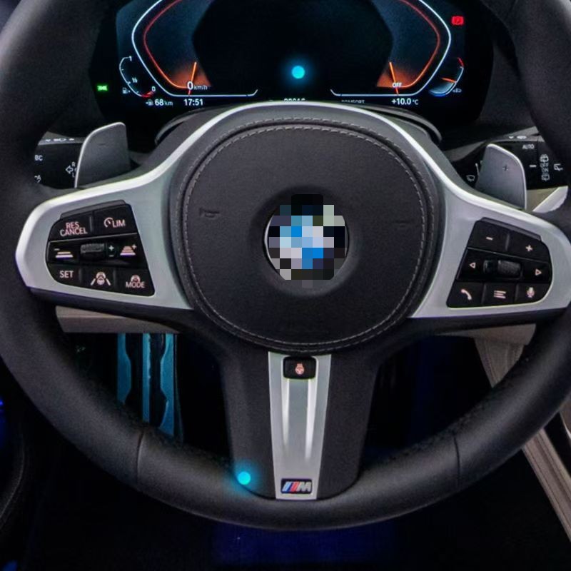 17MM X 9MM 3D Zinc ALLOY STEERING WHEEL M EMBLEM Decorative STICKER FOR BMW