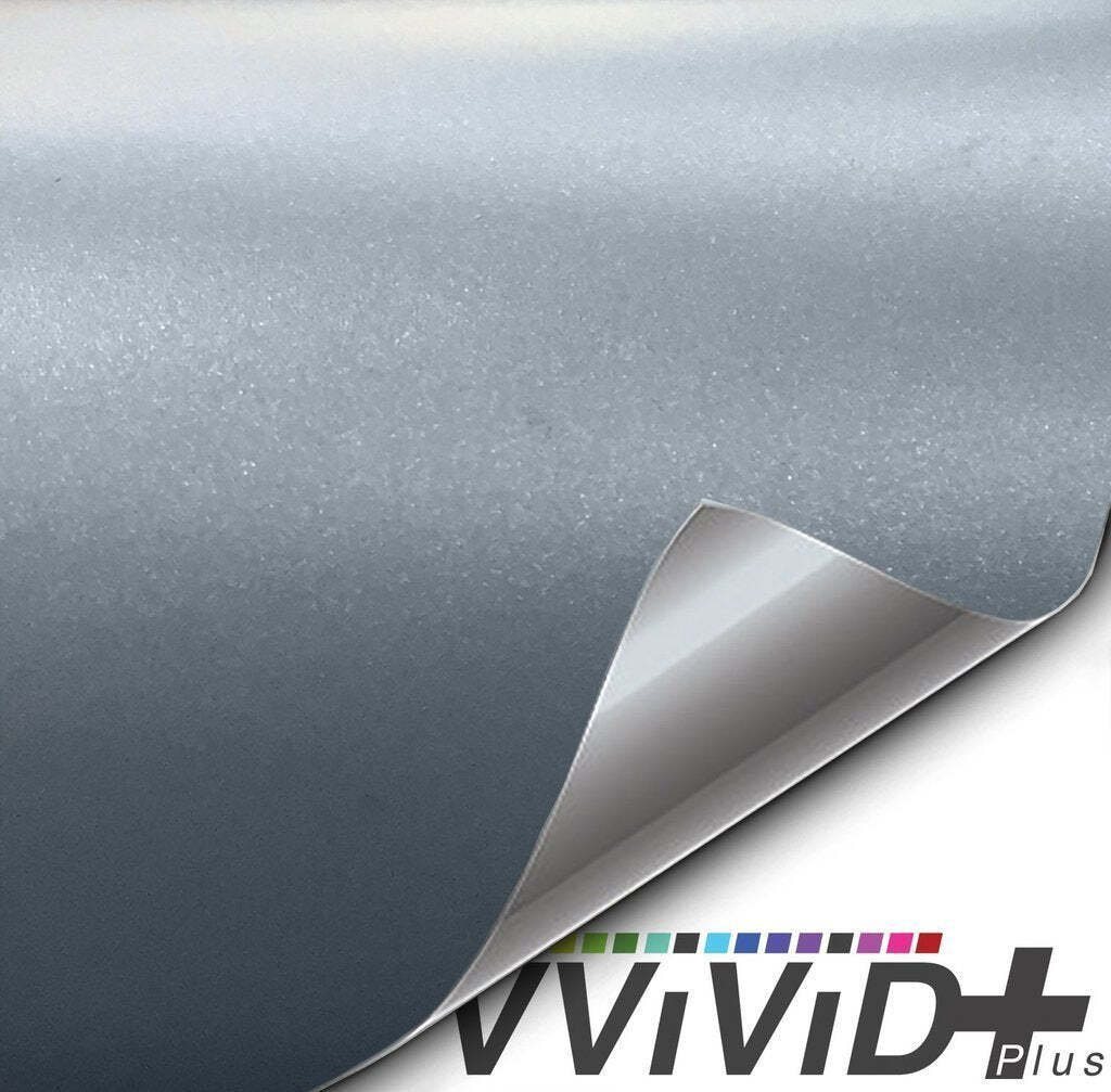 VVivid 2020 VVivid+ Matte Metallic Iridium Silver Vinyl Car Wrap Film | V208