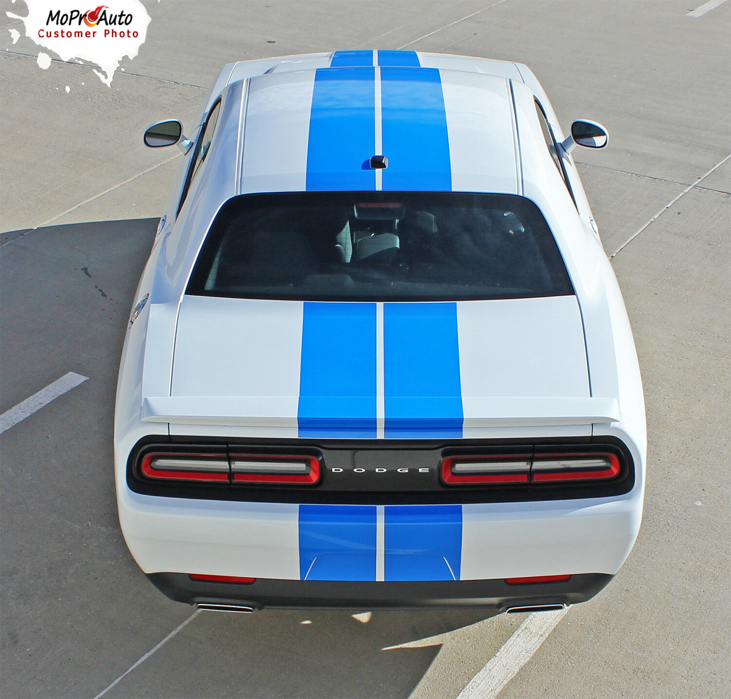 2015-2023 for Dodge Challenger Racing Stripes Rally Hood 3M Graphics Kit Decals