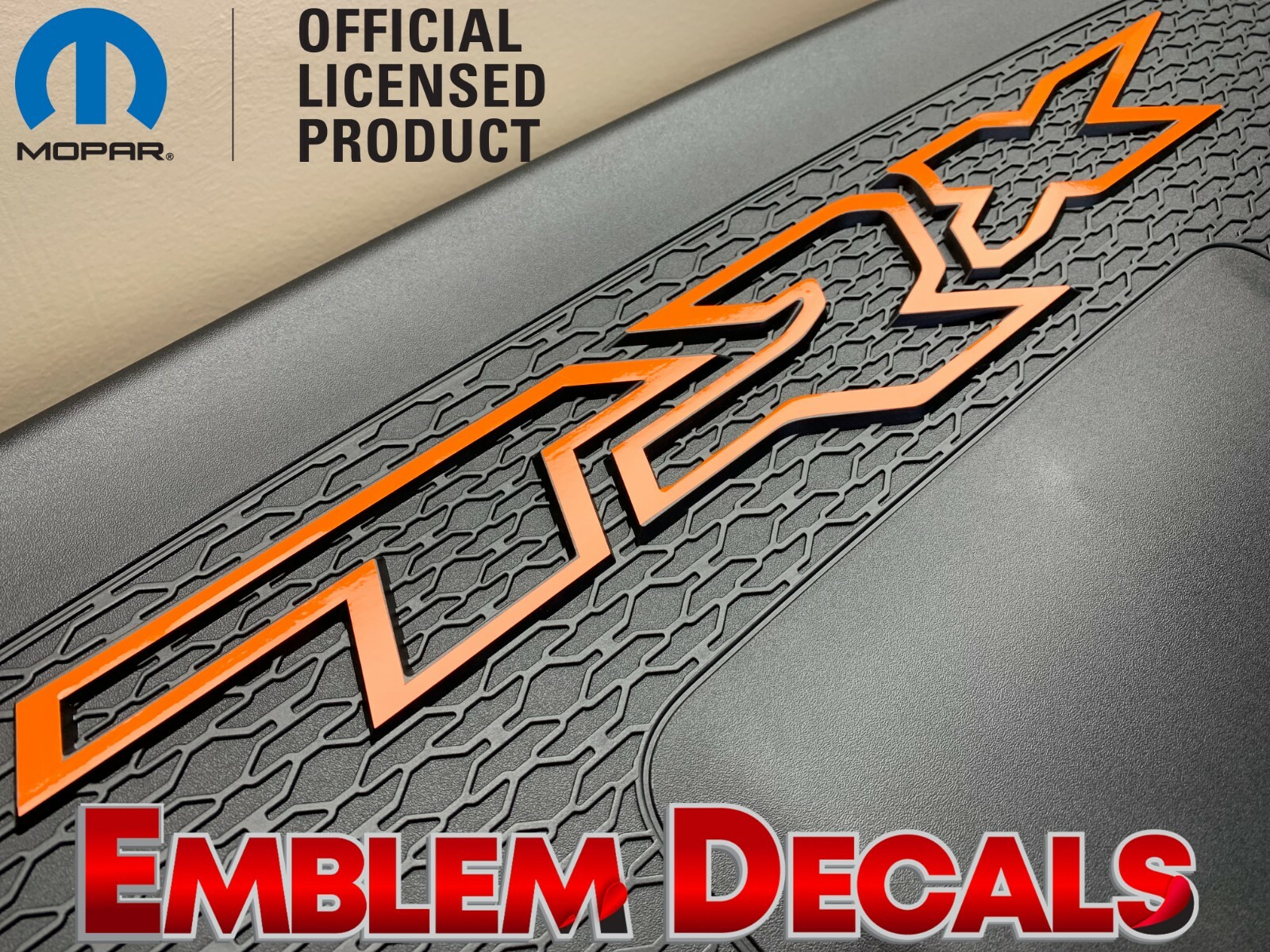 Ram 1500 TRX Engine Cover Emblem Overlay Decal 2021 2022 2023