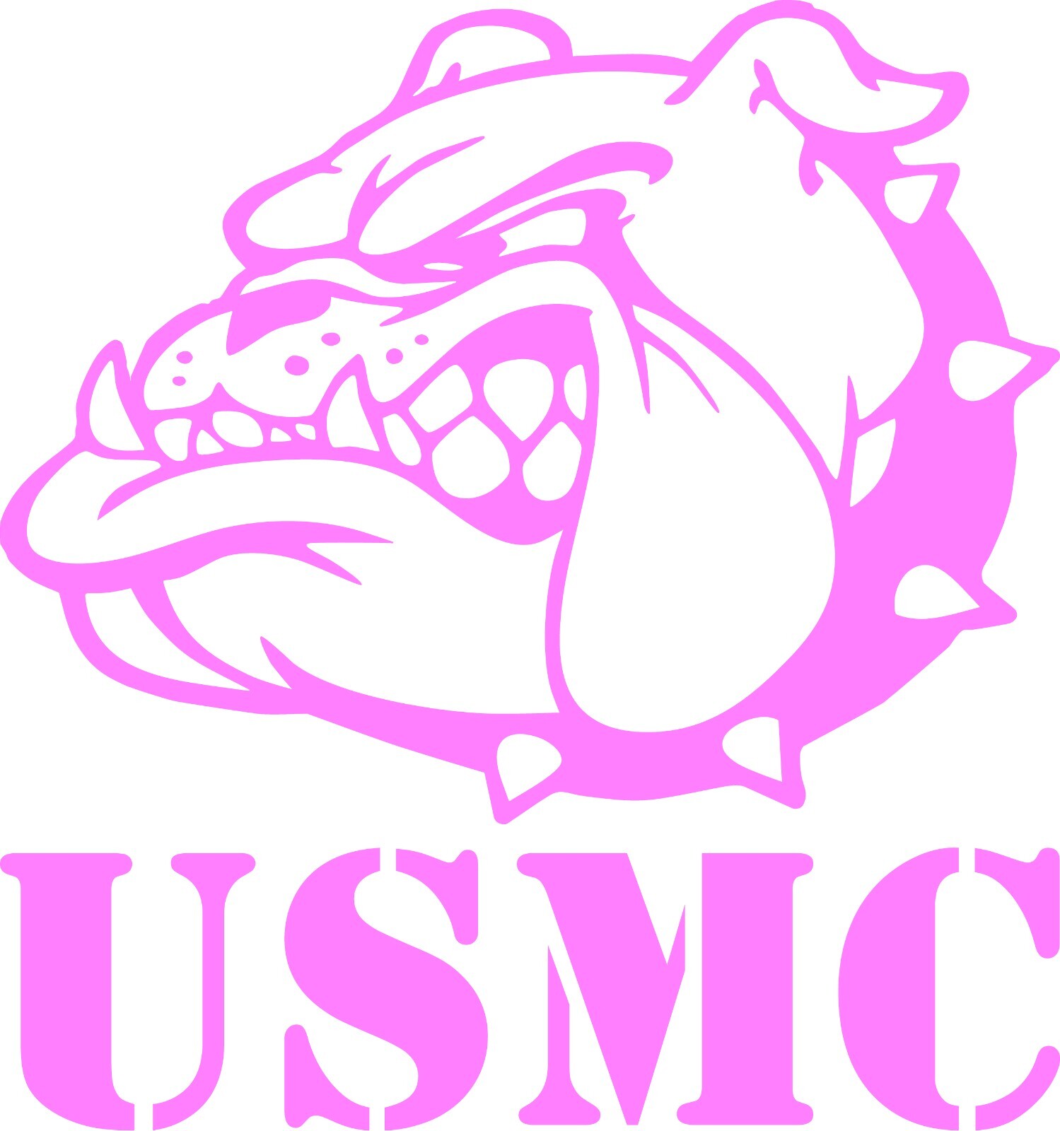USMC Bulldog Marine Corp Marines Logo Vinyl Decal Multiple Colors and Sizes