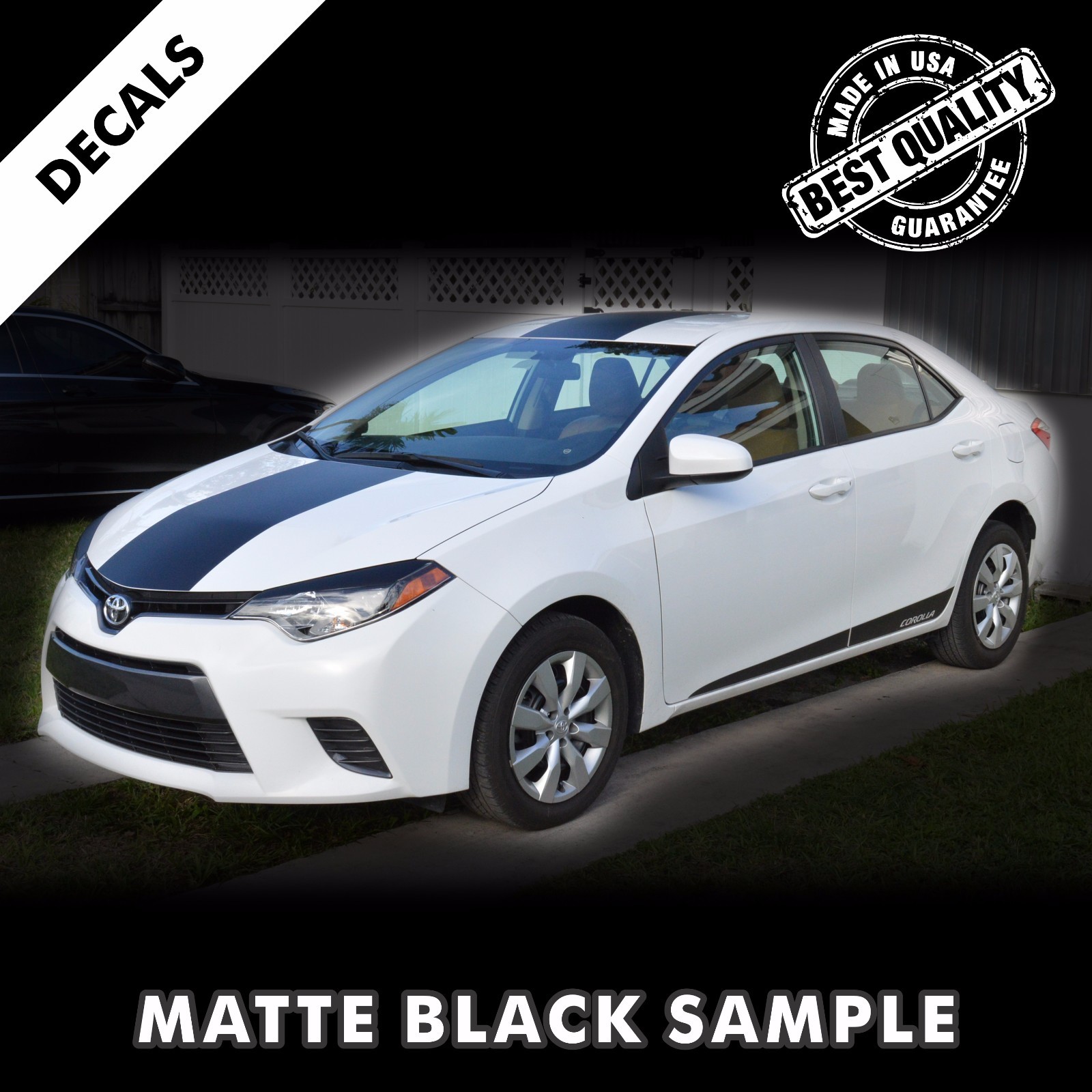 Toyota Corolla LE Pre-Cut Center Racing Stripes Decal Vinyl Set 2015 to 2017 |42
