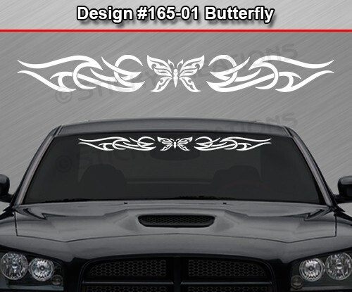 165-01 BUTTERFLY Decal Sticker Windshield Window Vinyl Graphic Banner Butterfly