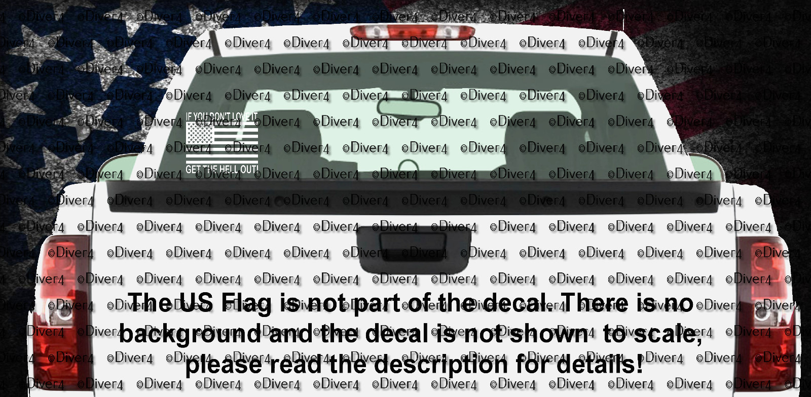If You Don’t Love It Get The Hell Out US Flag Vinyl Decal US Made and Sold