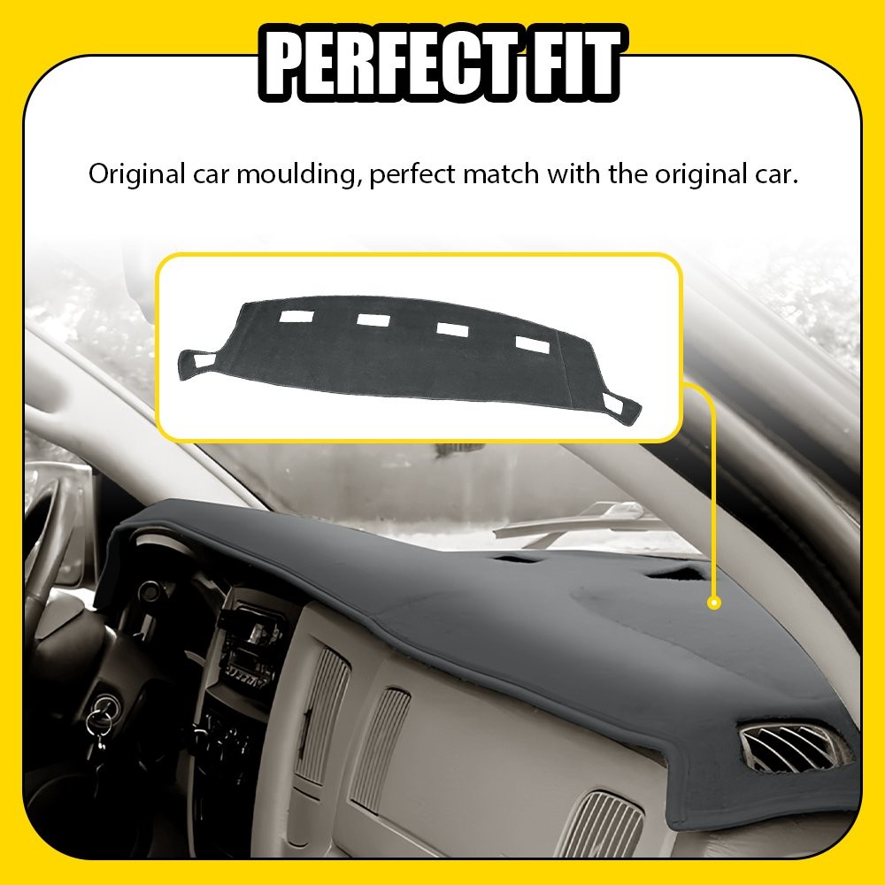 For Dodge Ram Pickup 2002-08 Dashboard Protection Mat Dash Cover Pad Gray 1-5X