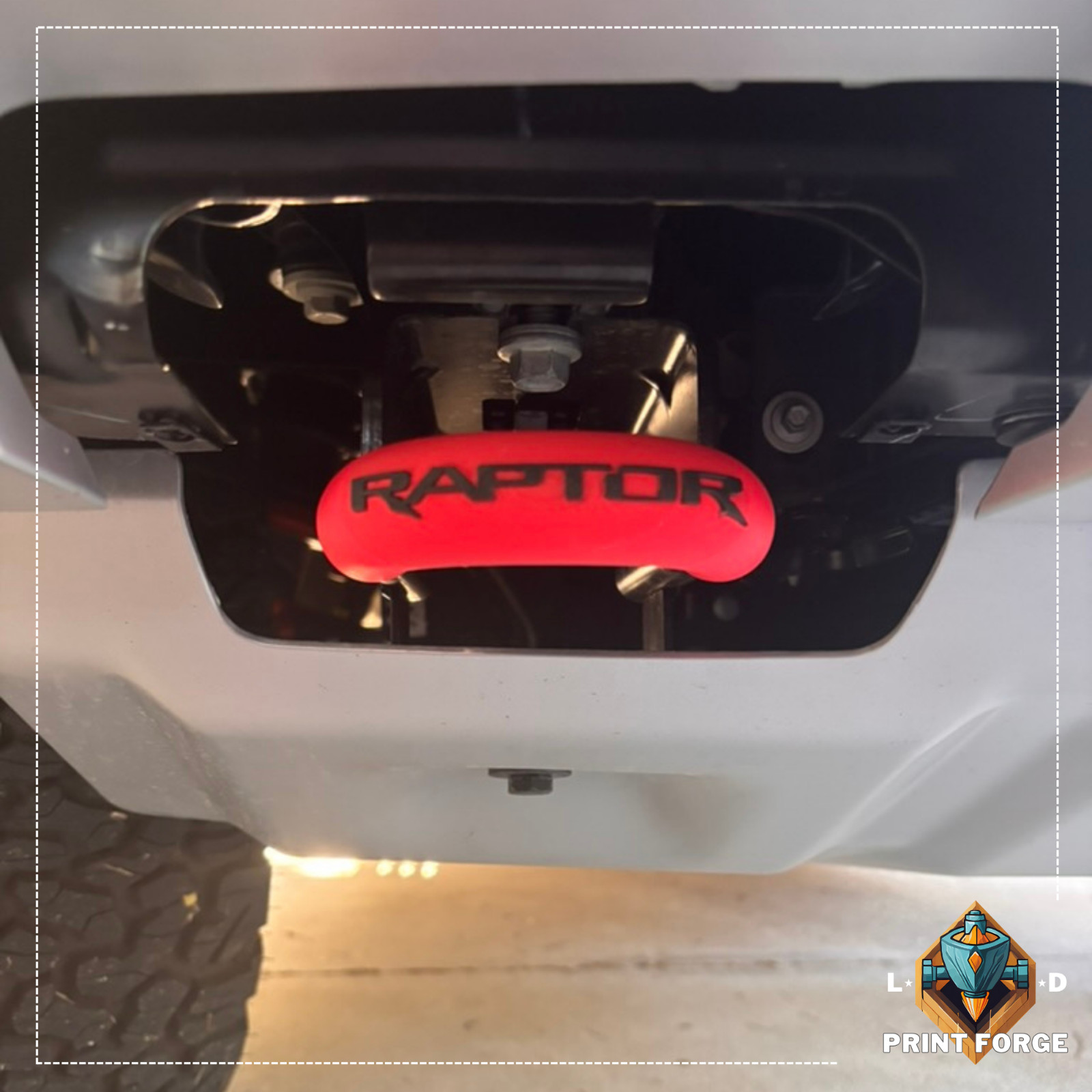 Premium Front “Raptor” Text NextGen Ford Ranger Raptor Tow Hook Accent Covers