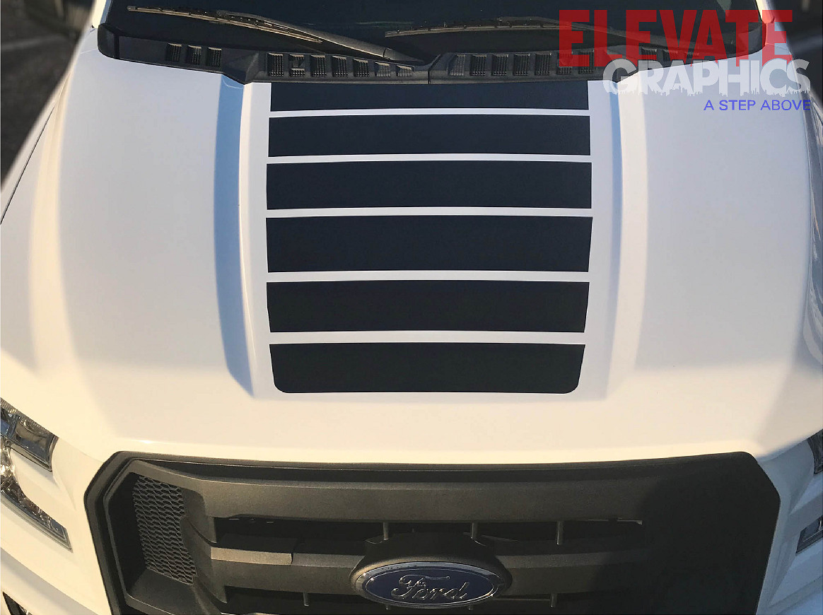 For Ford F-150 Center Hood Graphics Stripes Vinyl Decals 3M Stickers 2015-2020