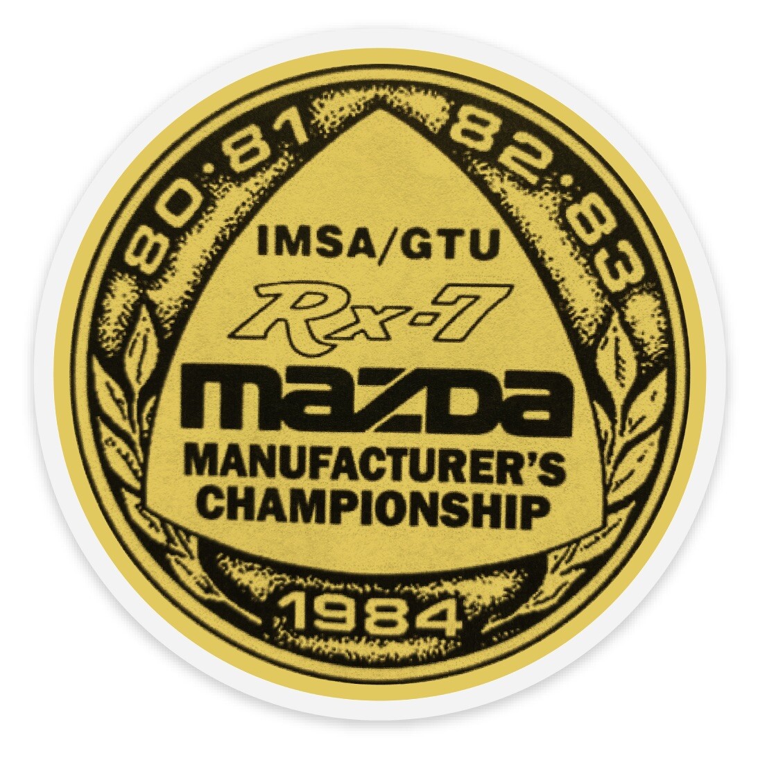 1984 Mazda Rx-7 racing sticker. Sticks to the inside of glass. 3.5”x 3.5” $12.99