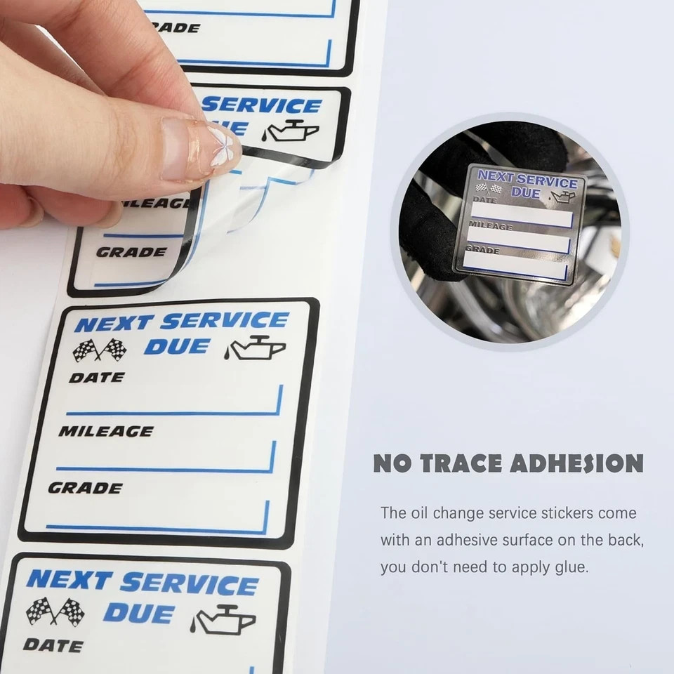 300PCS Car Oil Change Stickers for Windshield, Next Service Due Sticker,2″x2″