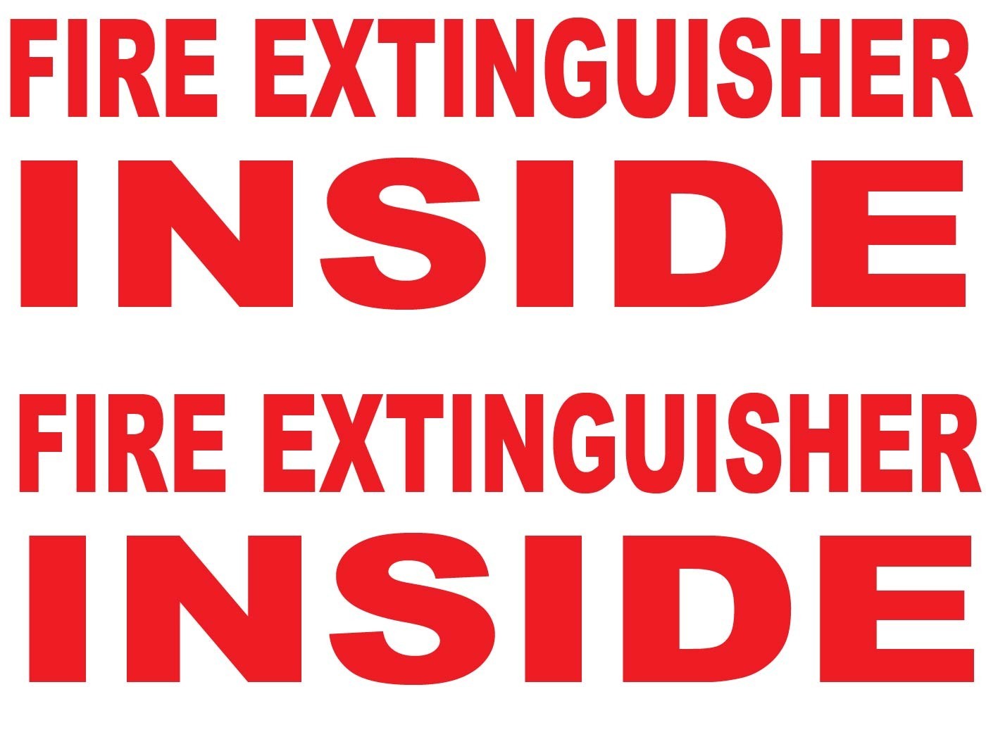 Semi Fire Extinguisher Inside Kenworth Peterbuilt Mack 1 Pair Stickers Red p108