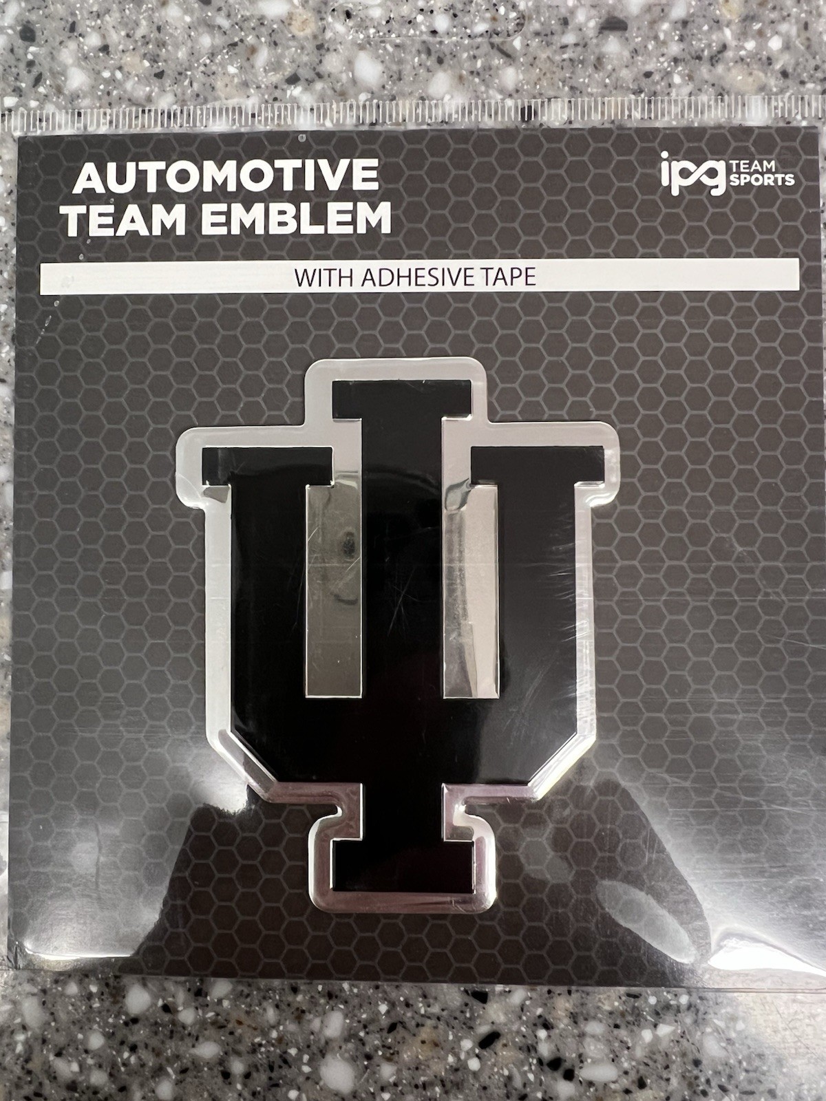 RARE! Indiana University Thin Metal Stick On Emblem Decal by IPG Sports