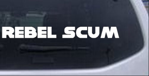 Rebel Scum Star Wars Car or Truck Window Laptop Decal Sticker 6X0.7