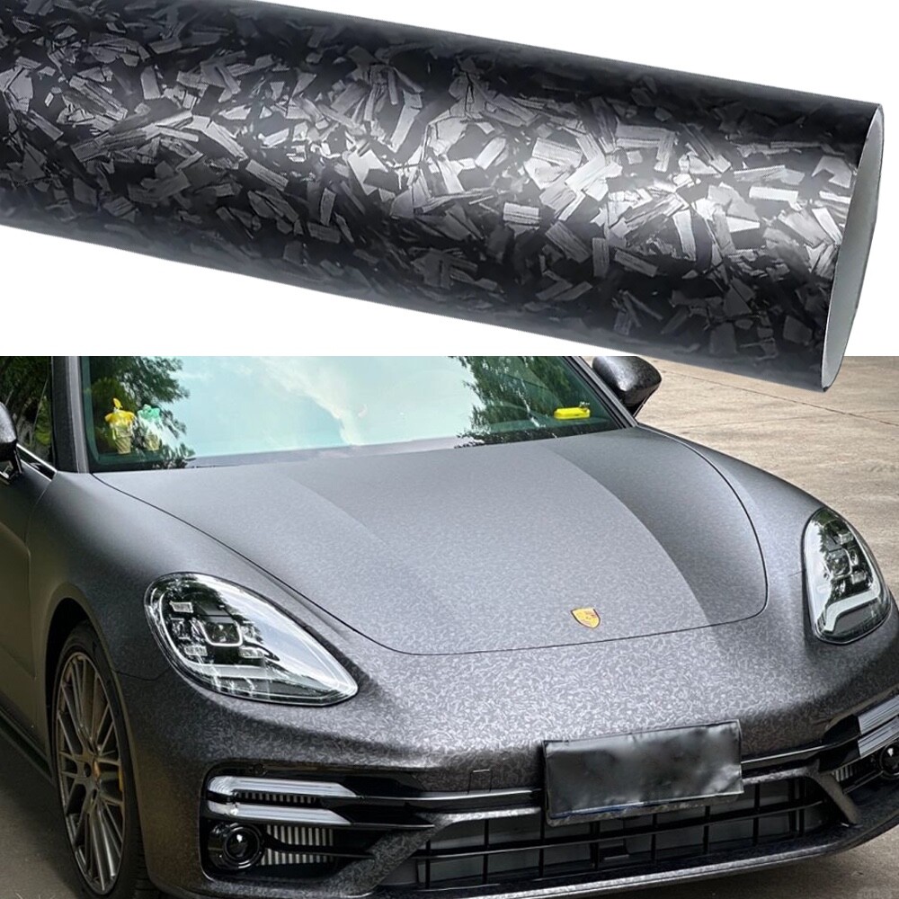 24″ x 60″ Premium Matte Flat Forged Carbon Fiber Vinyl Wrap Film Black 2ft x 5ft