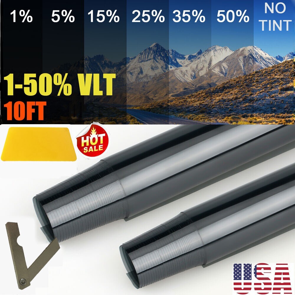 Uncut Roll Window Tint Film 1%- 50%VLT 20″ x 10’ft Feet Car Home Office Glass US