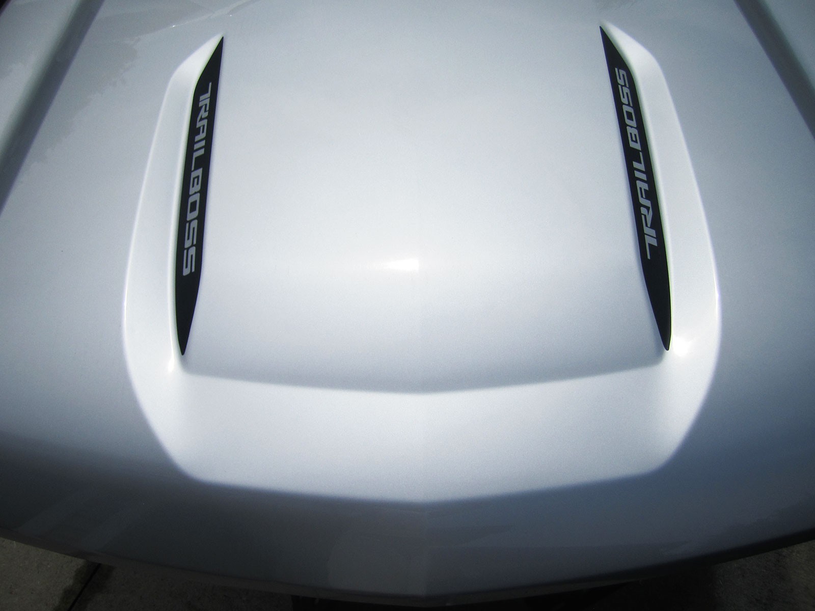 Chevy Silverado Matte Black Trail Boss Hood Decals 2019-2025 Set of 2