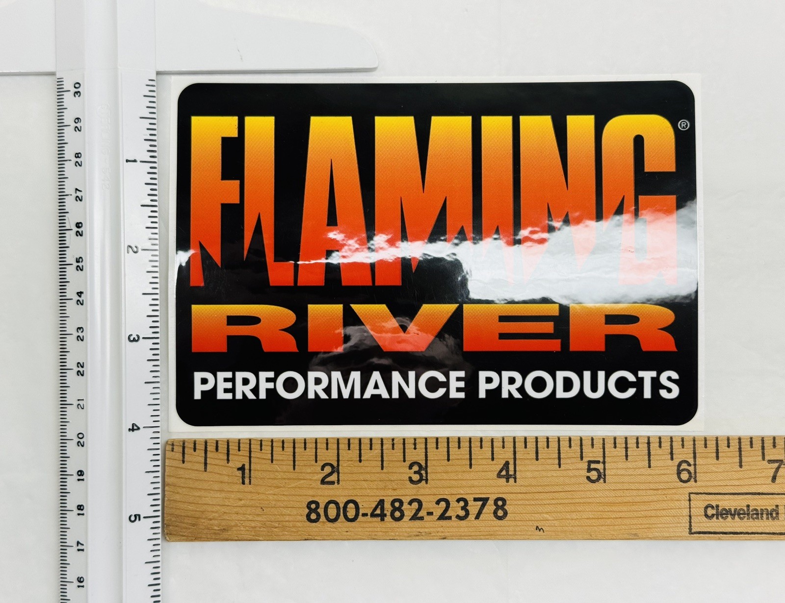 NEW Flaming River Performance Sticker Gloss Finish Approx 4″x6″ Self Adhesive
