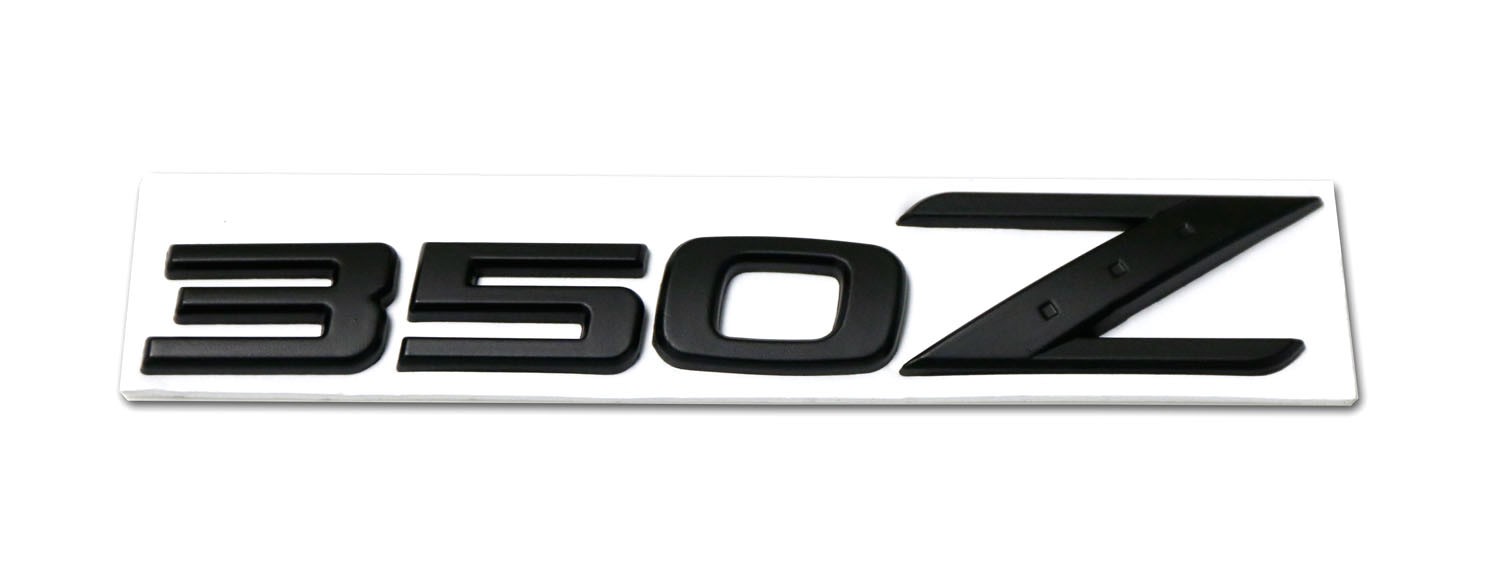 Matte Black Finish 3D Raised Trunk Lid Letter Pieces For 2003-08 Nissan 350Z Z33