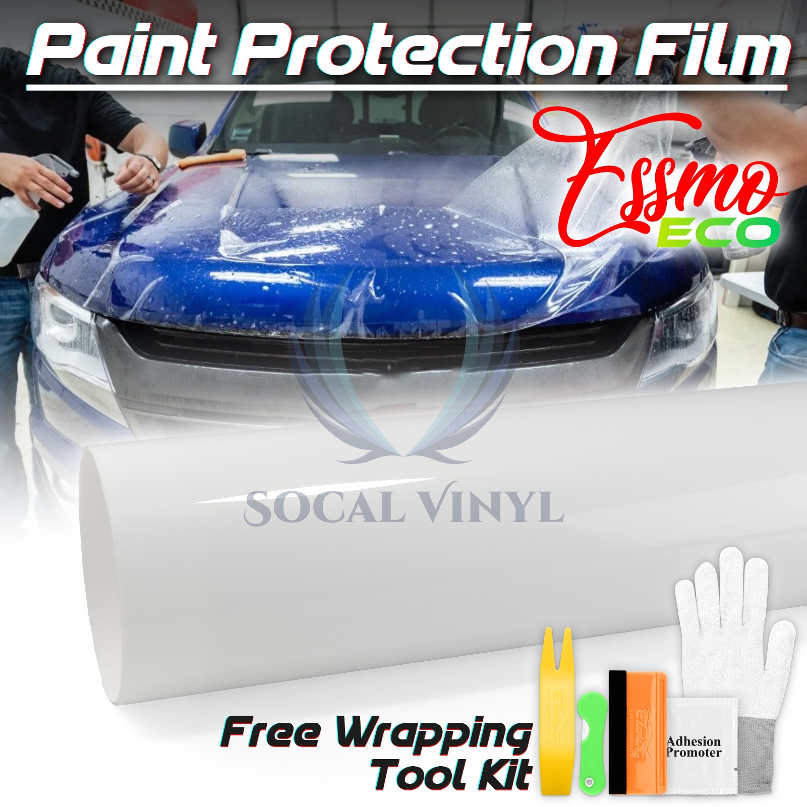 PPF ECO Clear Gloss Paint Protection Film Hydrophobic Ceramic Coating Bra 7.5mil