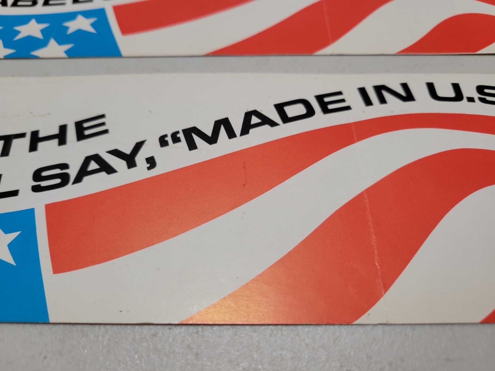 2x Vintage Does the Label Say Made in USA? Union Label Sticker Trades Council