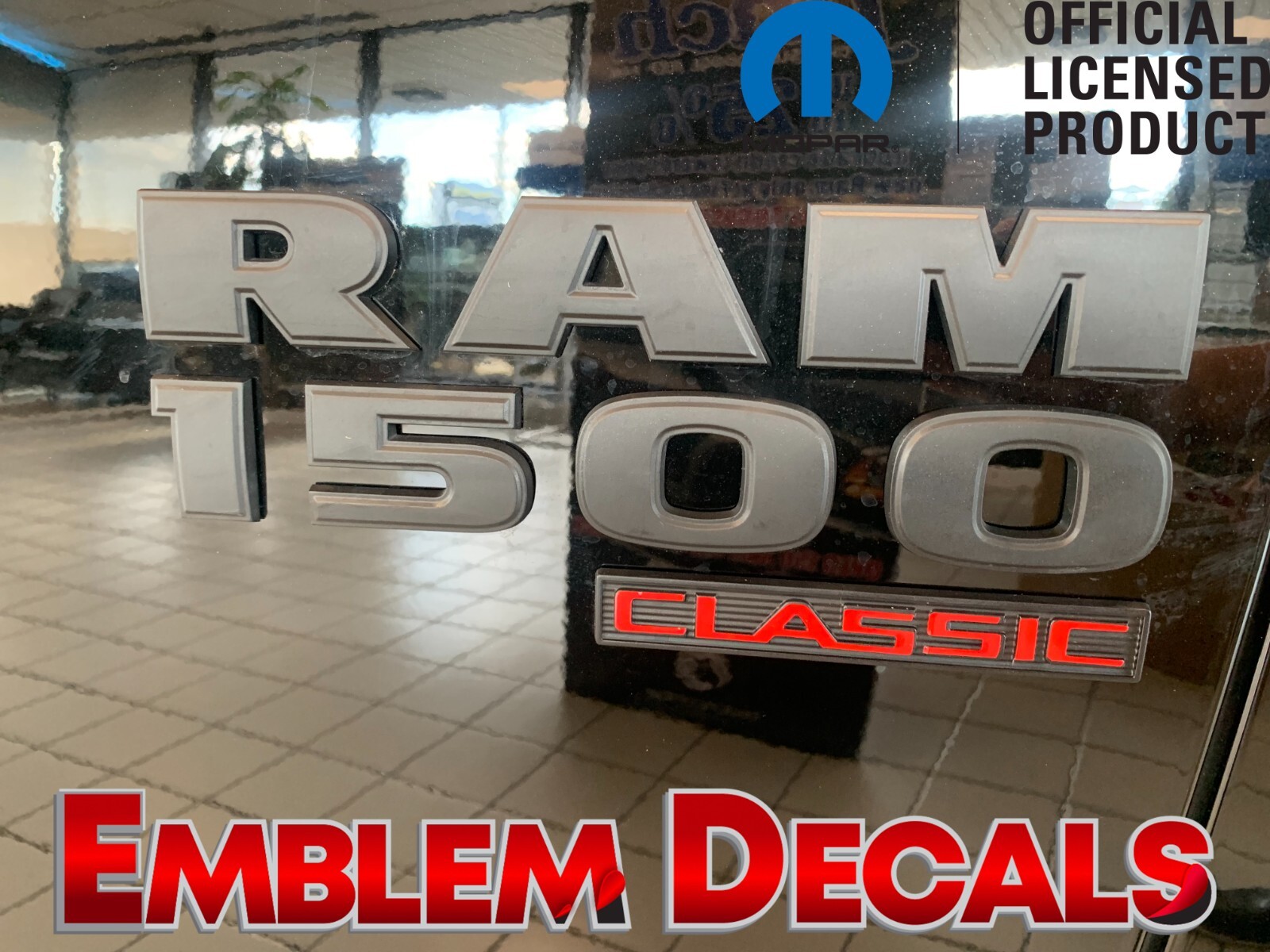 ” RAM 1500 4×4 CLASSIC ” DS Emblem Decals 2019 2020 2021 2022 2023