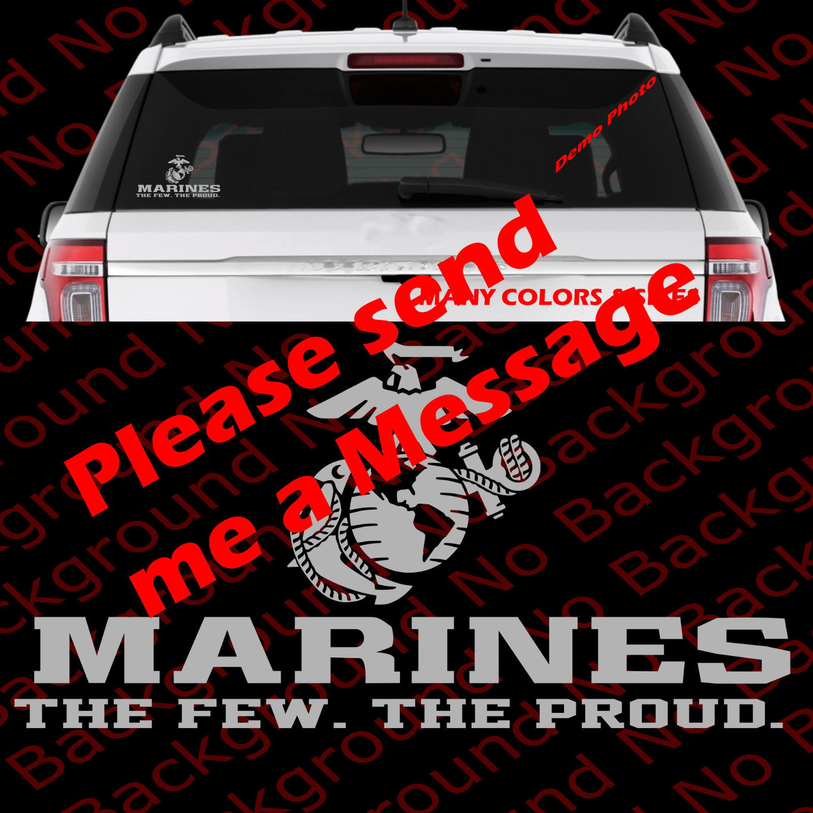 USMC Marines EGA The Few The Proud Vinyl Die Cut Decal for Veteran Retired AY017