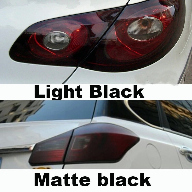 Fit For 12″x78″ Light Black Gloss Tint Film Lens Vinyl Wrap Headlight taillight