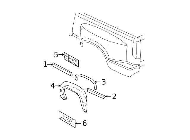 Genuine GM Pickup Box Side Rear Decal 15552356