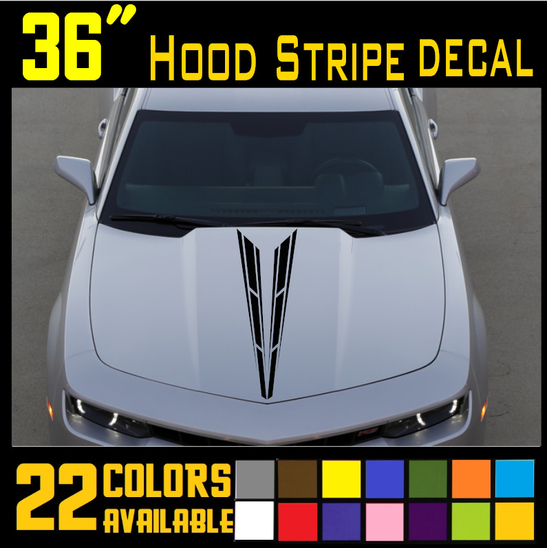 36″ Long Car Hood Decal Sticker Universal Auto Racing Body Stripe Vinyl [H6]