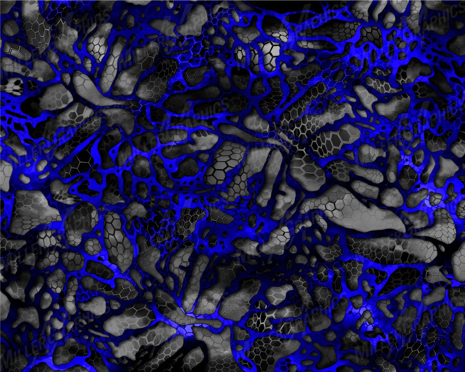 Camo Chameleon XD2 Black and Blue Wrap Vinyl Roll Sheet 3M – Many Sizes