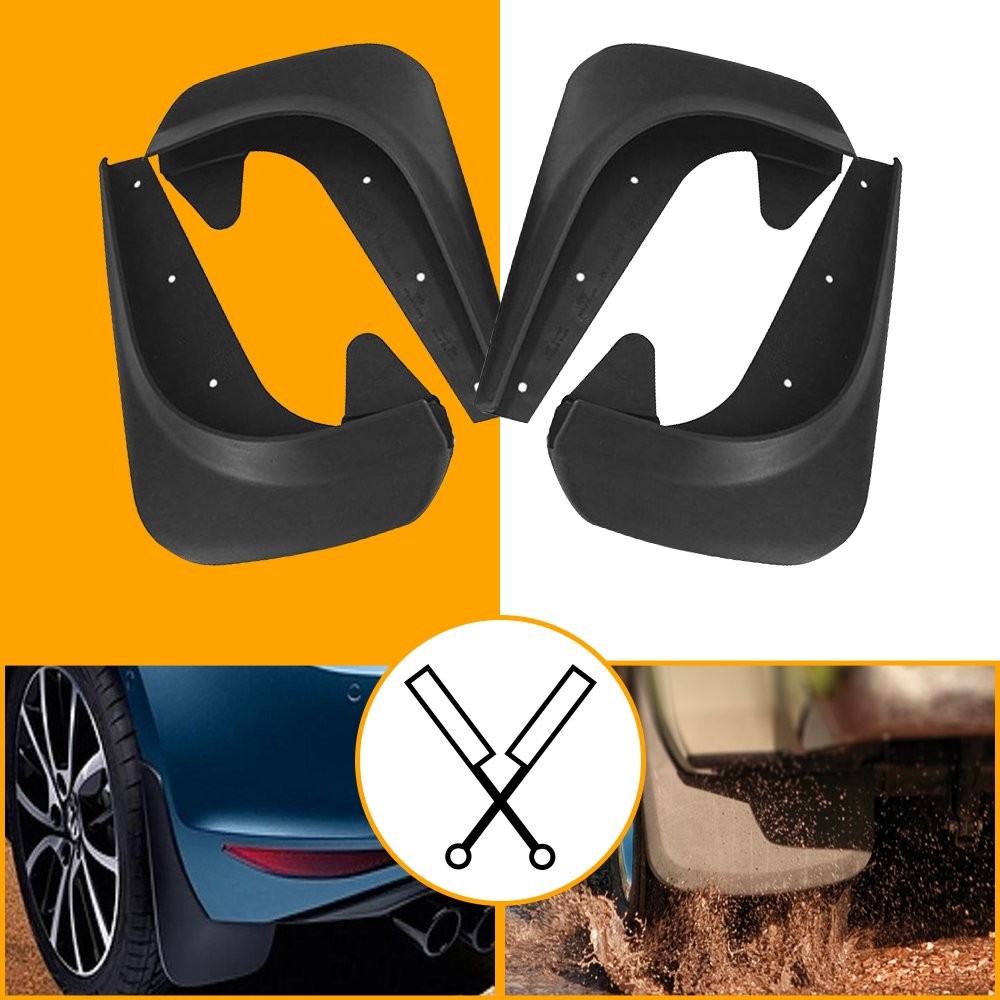 Universal Fit Splash Guards Rubber Car Mud Flaps Fender for Front Rear Tire B