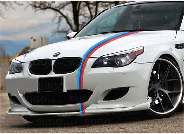 48″ BMW M-Power 3-Colored Racing Body Stripe Decal Custom DIY Sticker 4ft