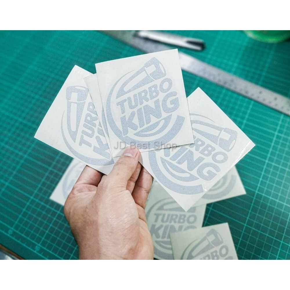 JDM Style Sticker Vinyl Decal Dicut TURBO KING Car Bike Racing Drift Good Size 1