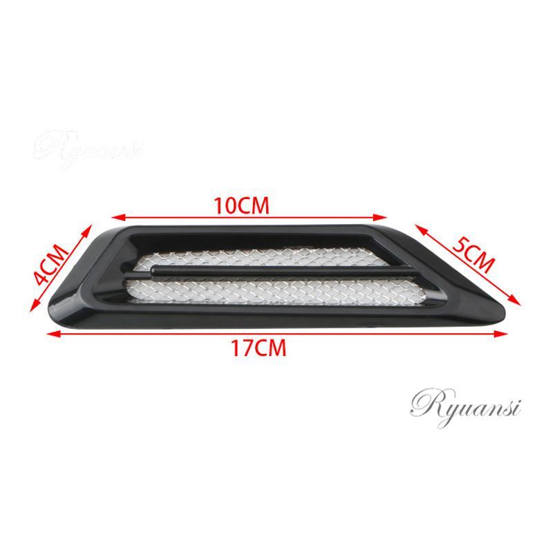 Pair Car Auto Hood Bonnet Vent Air Flow Intake Scoop Side Fender Decor Universal