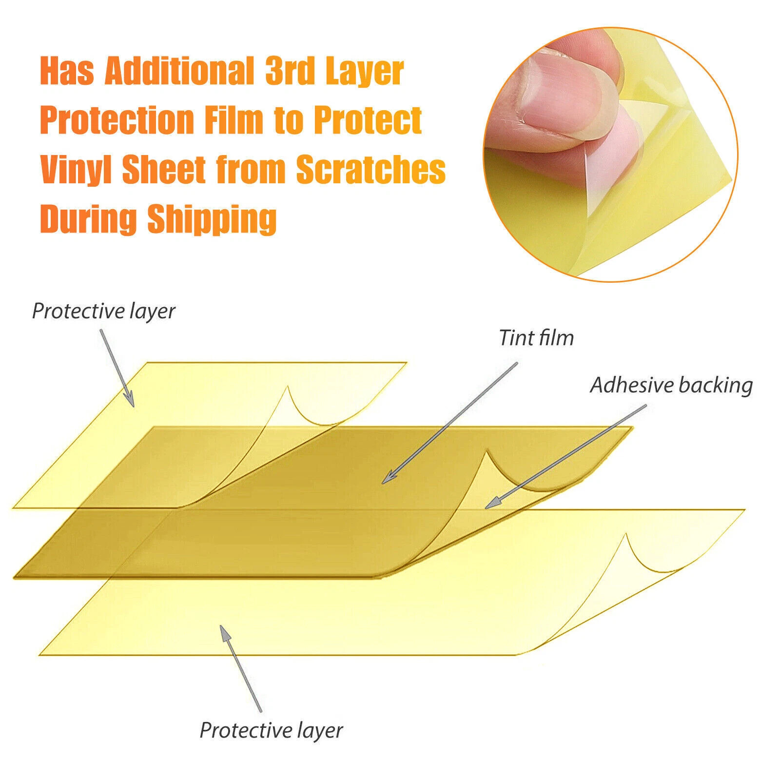 Amber Orange Headlight Taillight Car Tint Vinyl Film Car Lights Cover Protection
