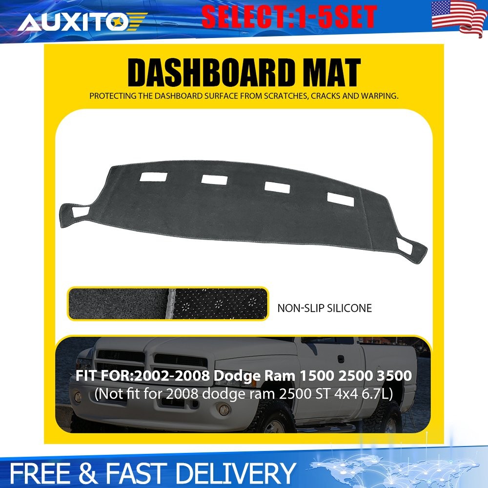 For 2002-2008 DODGE RAM 1500 2500 3500 Mat Dashboard Dash Cover Pad Dashmat 1-5X