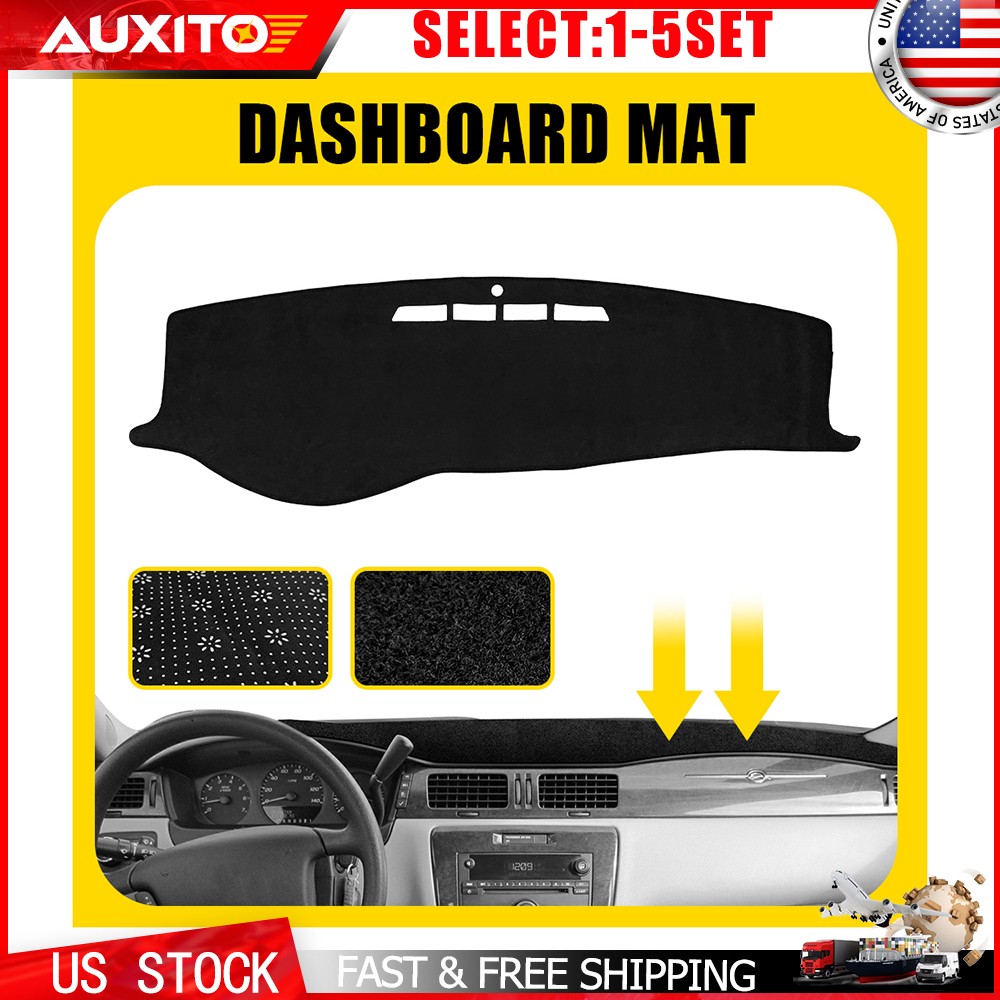 Black Dashboard Dash Cover Mat for Chevrolet Impala 2006 2007 2008 09 – 13 1-5X